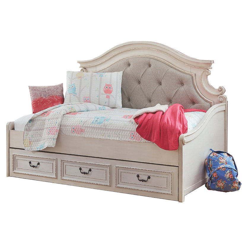 Realyn - Chipped White - Twin Day Bed With Storage