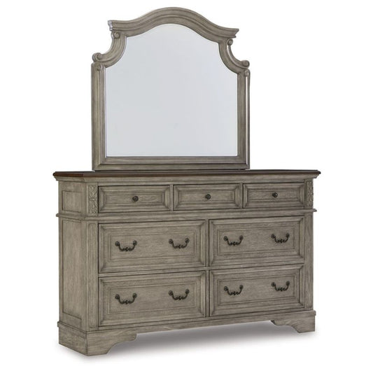 Lodenbay - Antique Gray - Dresser, Mirror