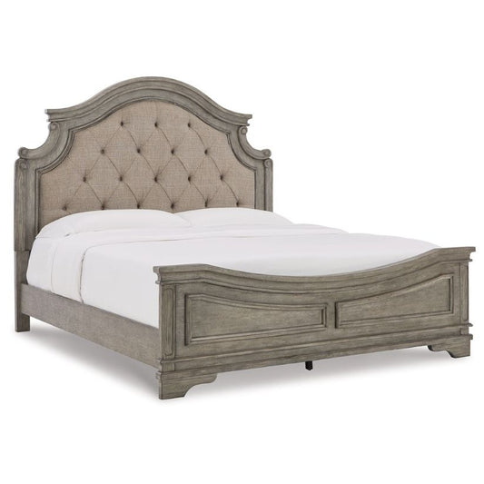 Lodenbay - Antique Gray - California King Panel Bed