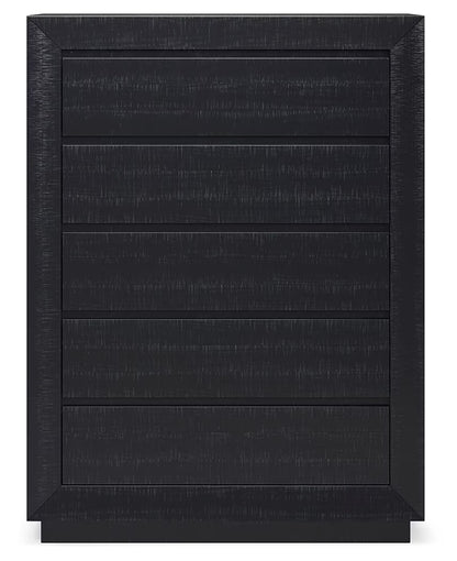 Londer - Black - Five Drawer Chest