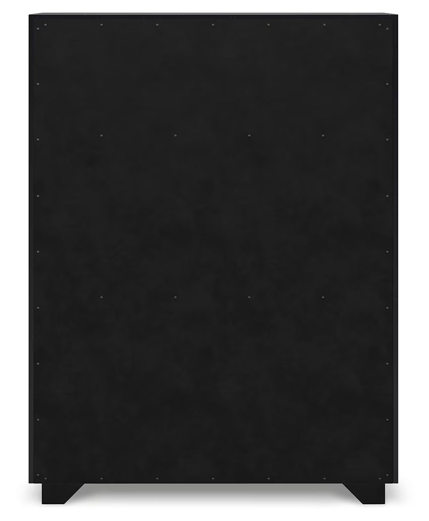 Londer - Black - Five Drawer Chest