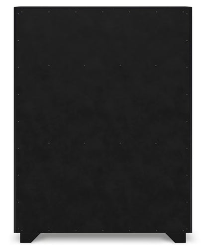 Londer - Black - Five Drawer Chest