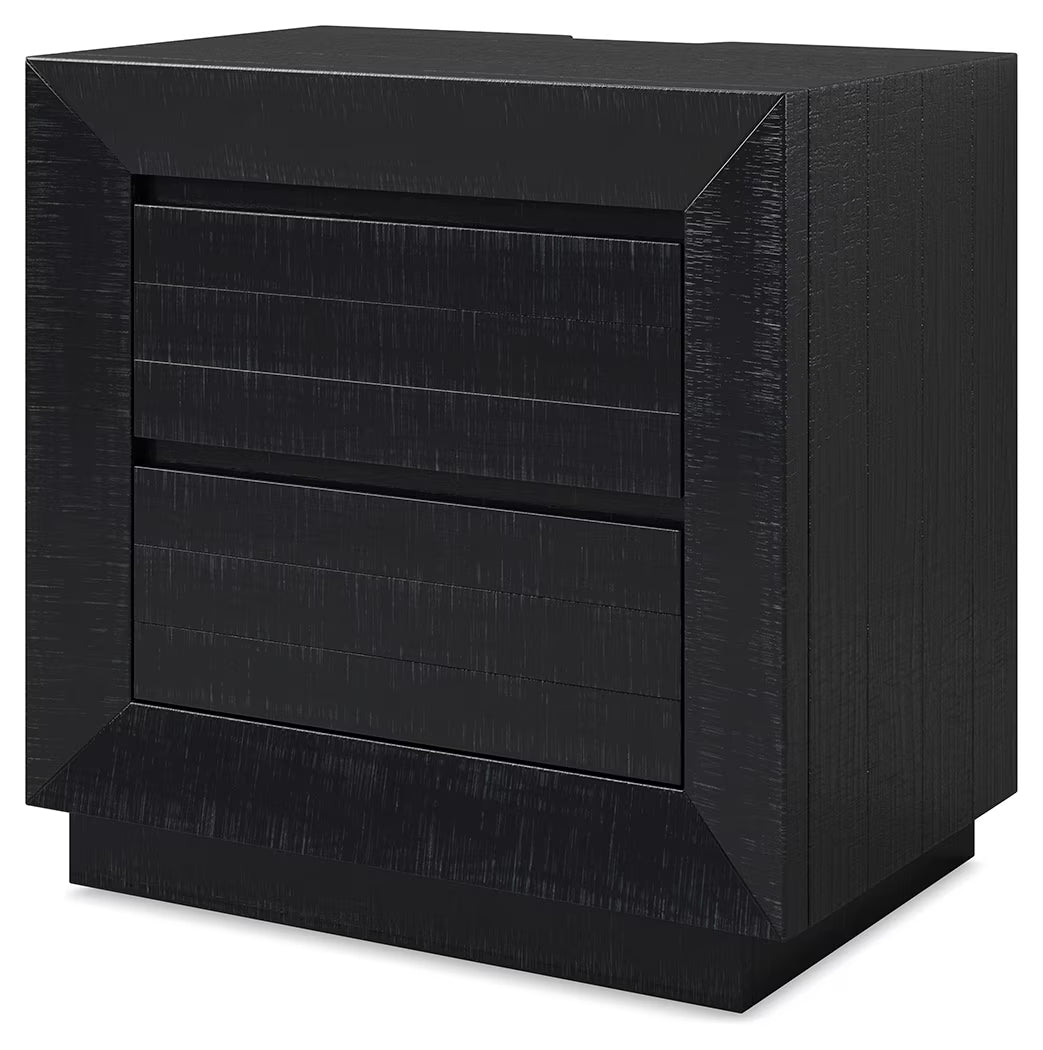Londer - Black - Two Drawer Night Stand