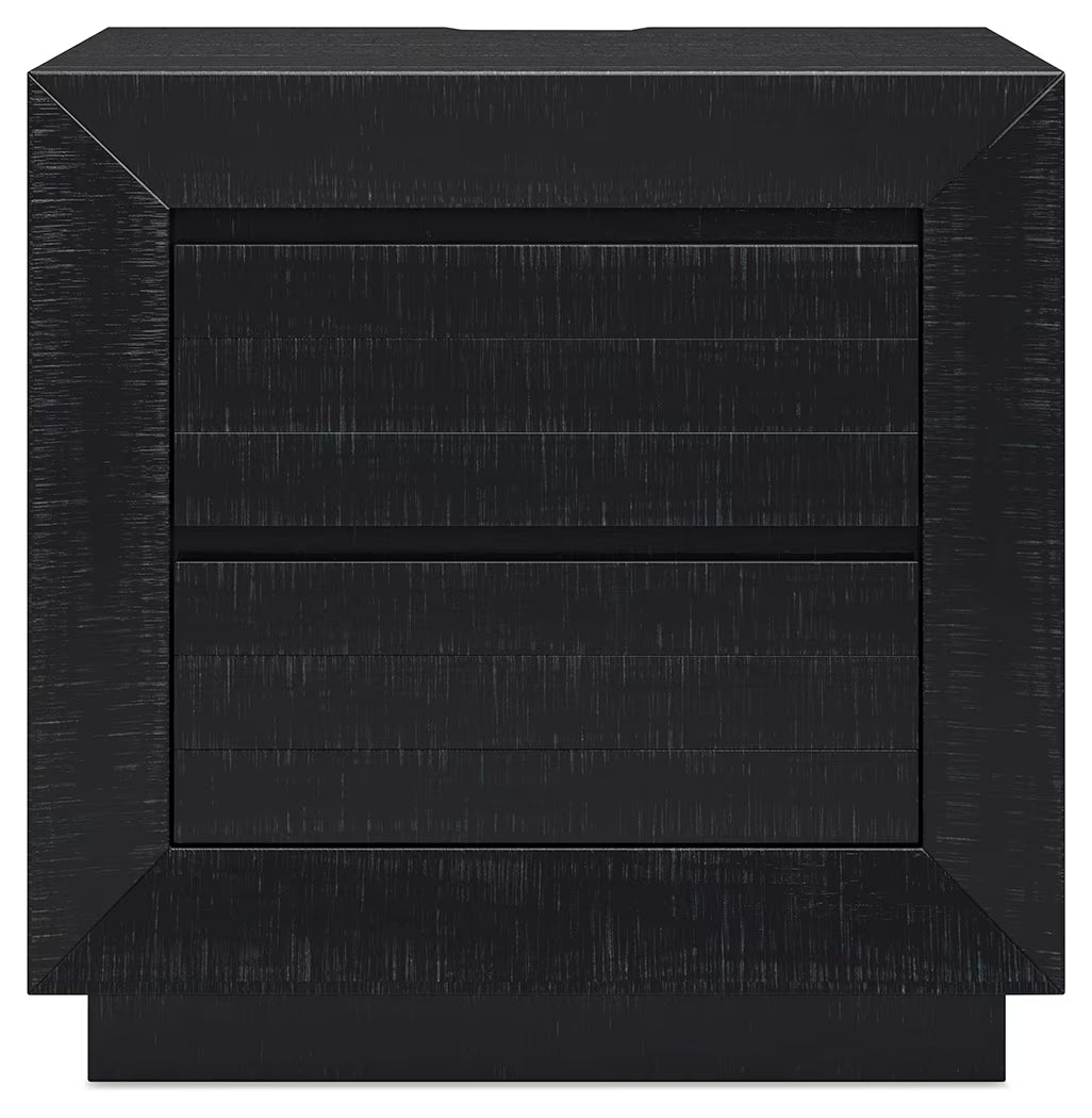 Londer - Black - Two Drawer Night Stand