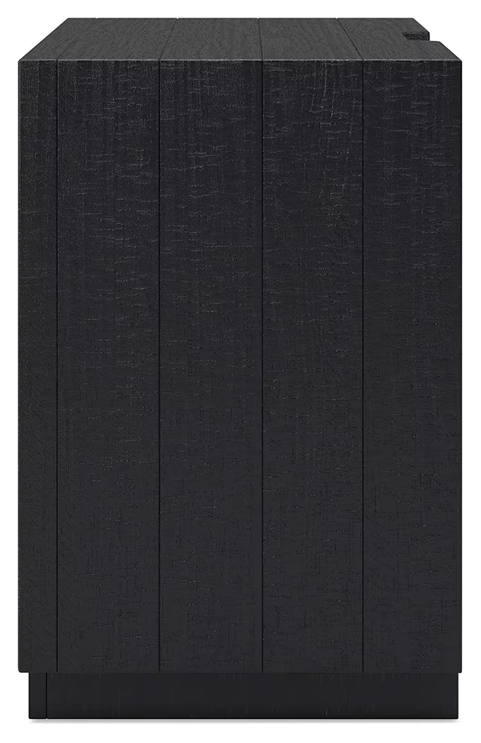 Londer - Black - Two Drawer Night Stand