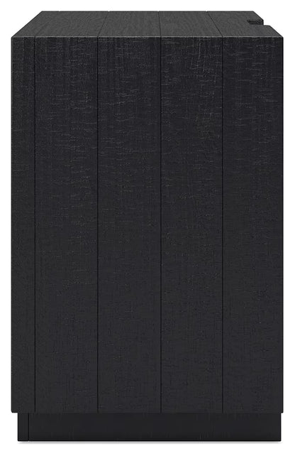 Londer - Black - Two Drawer Night Stand