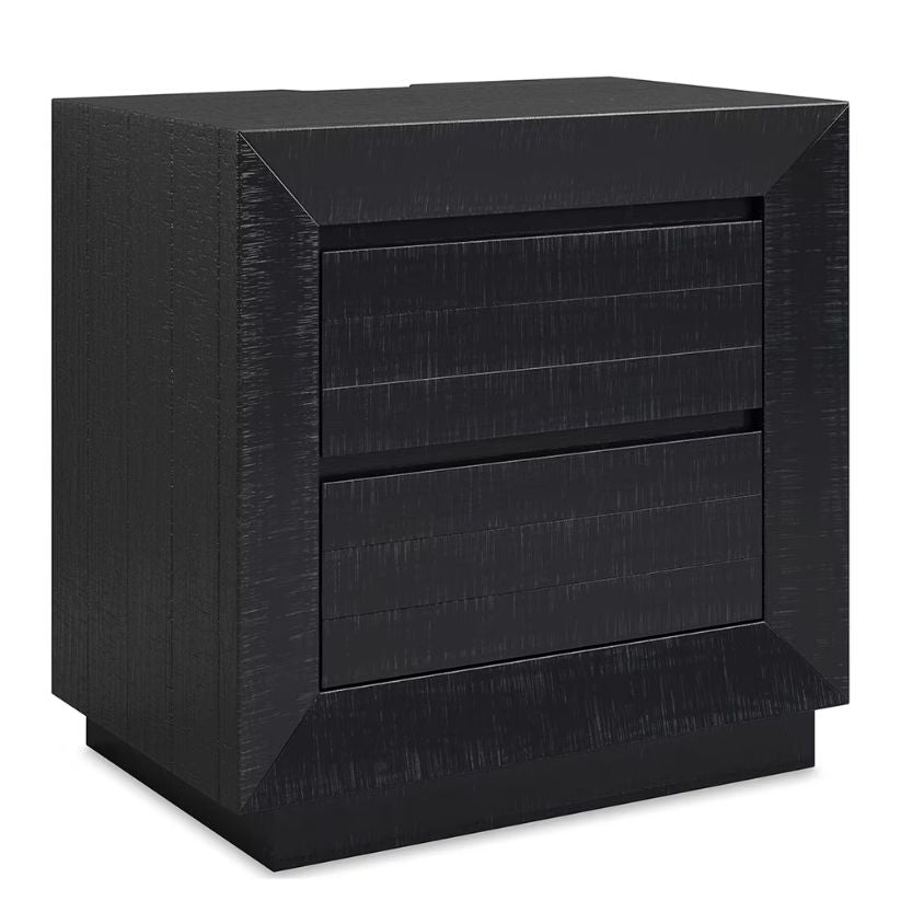 Londer - Black - Two Drawer Night Stand