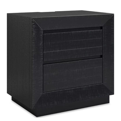Londer - Black - Two Drawer Night Stand