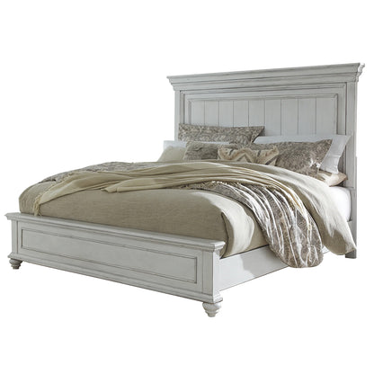 Kanwyn - Whitewash - King Panel Bed