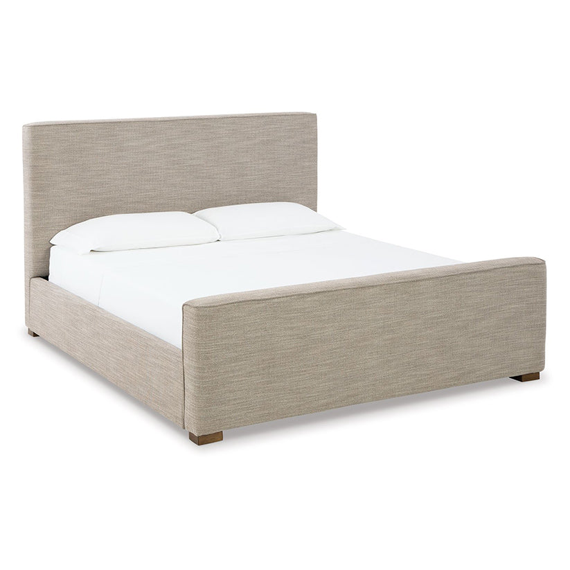 Dakmore - Brown - King Upholstered Bed