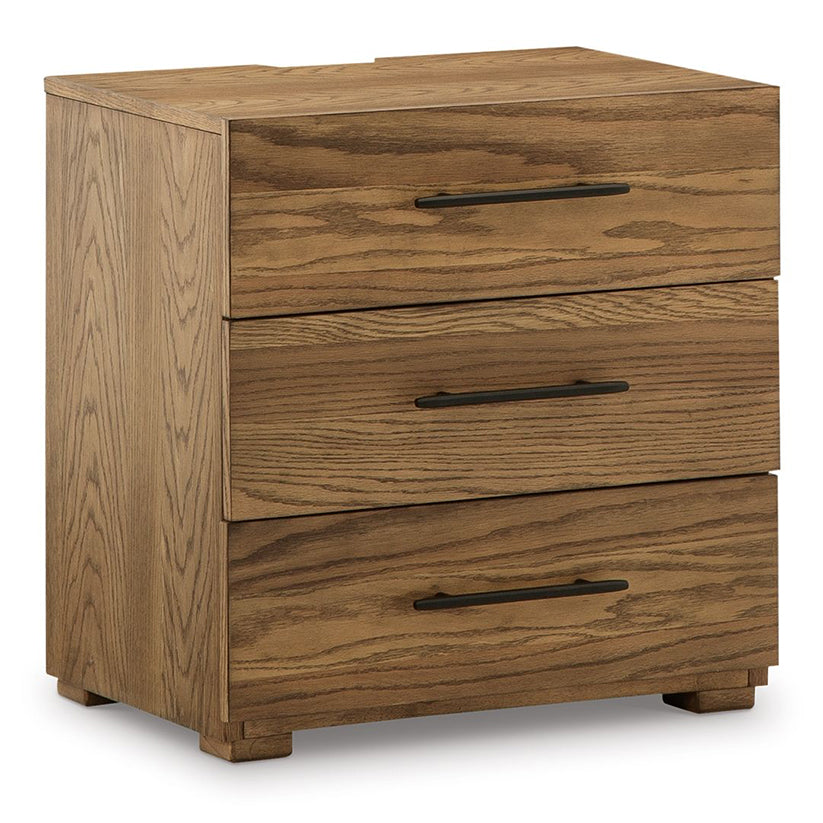 Dakmore - Brown - Three Drawer Night Stand