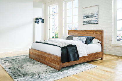 Dressonni - Brown - Queen Panel Bed
