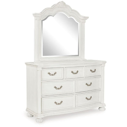 Montelaine - Antique White - Dresser And Mirror