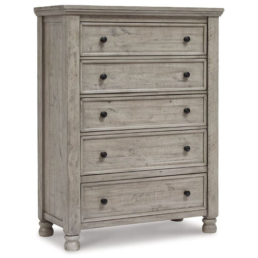 Harrastone - Gray - Five Drawer Chest