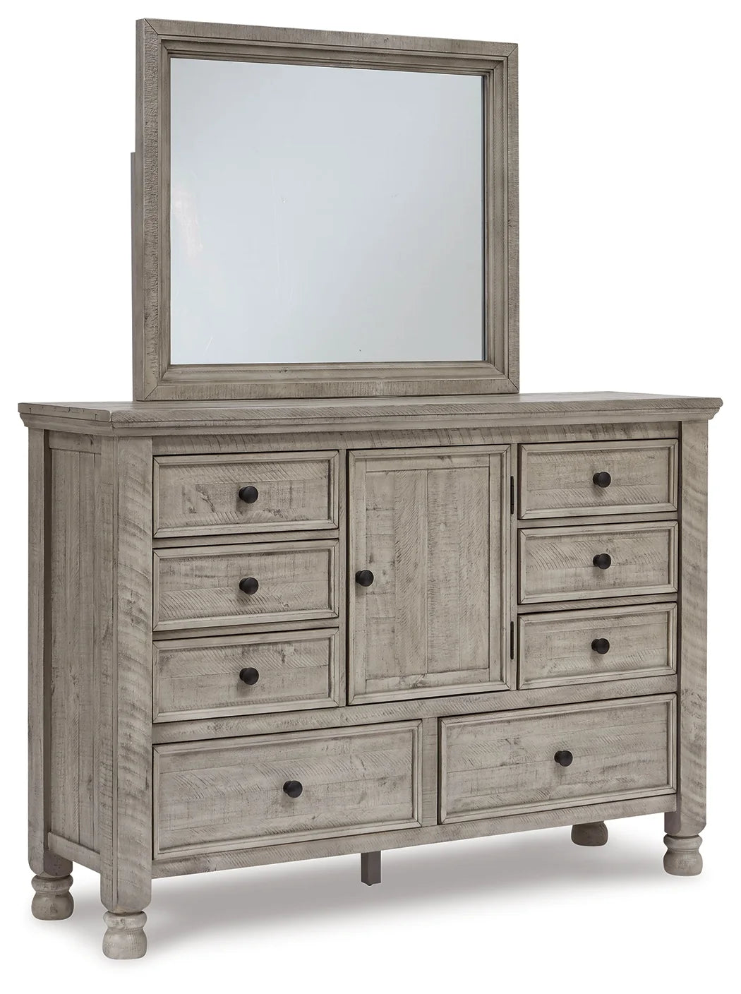 Harrastone - Gray - Dresser, Mirror-3