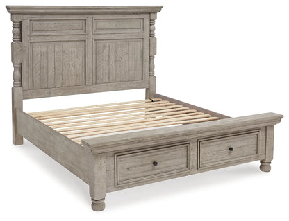 Harrastone - Gray - Queen Panel Storage Bed-2