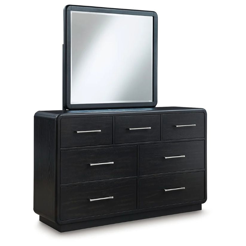 Rowanbeck - Black - Dresser And Mirror