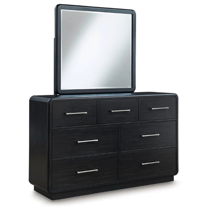 Rowanbeck - Black - Dresser And Mirror