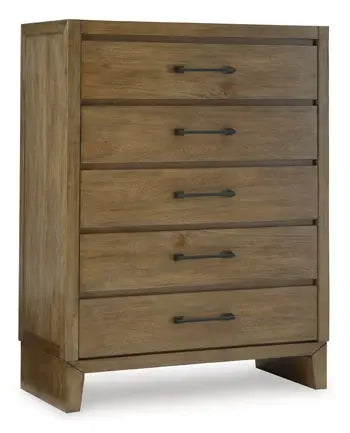 Sherbana - Light Brown - Five Drawer Chest