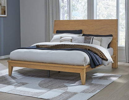 Sherbana - Light Brown - Queen Panel Bed