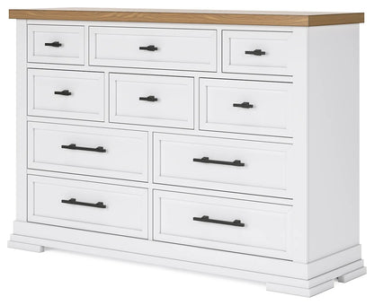 Ashbryn - White / Natural - Dresser 3