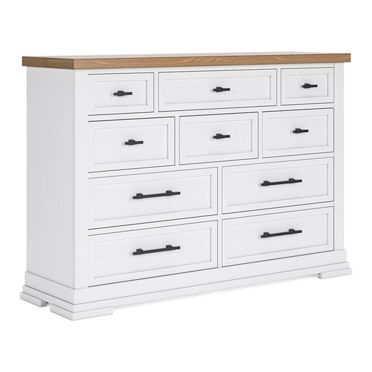 Ashbryn - White / Natural - Dresser