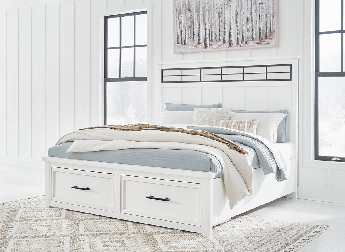 King single with storage drawers online