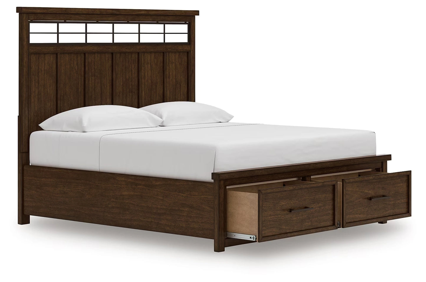 Taffenbrook - Medium Brown - King Panel Storage Bed