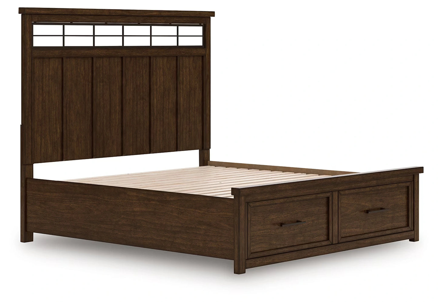 Taffenbrook - Medium Brown - King Panel Storage Bed