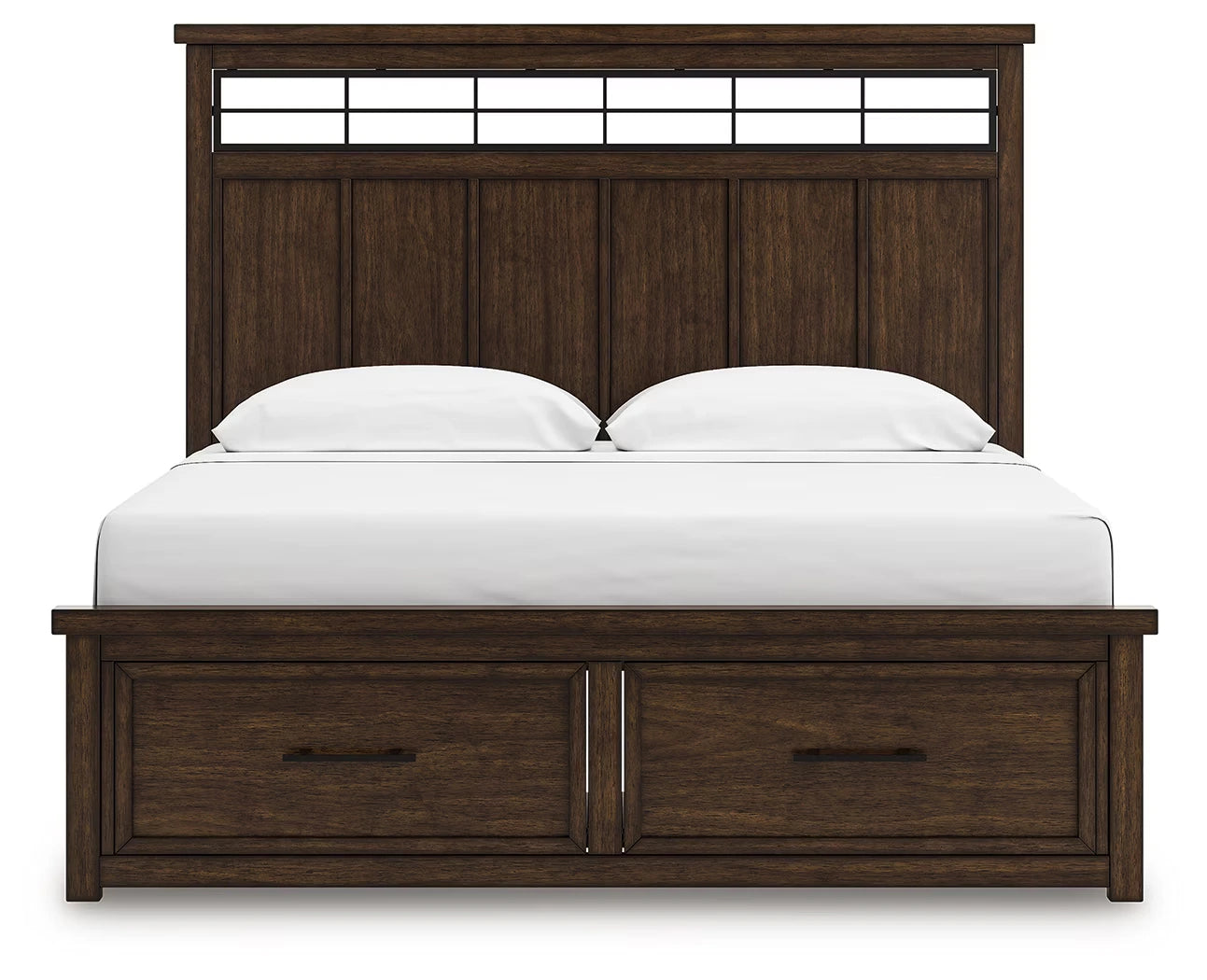 Taffenbrook - Medium Brown - King Panel Storage Bed