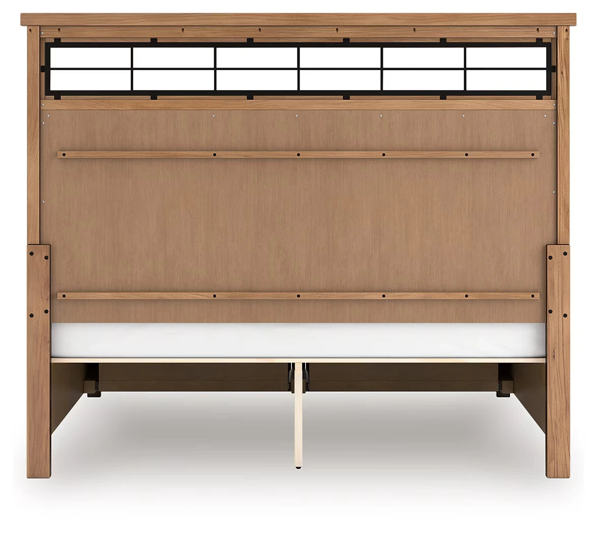 Taffenbrook - Medium Brown - King Panel Storage Bed