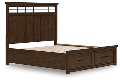 Taffenbrook - Medium Brown - California King Panel Storage Bed