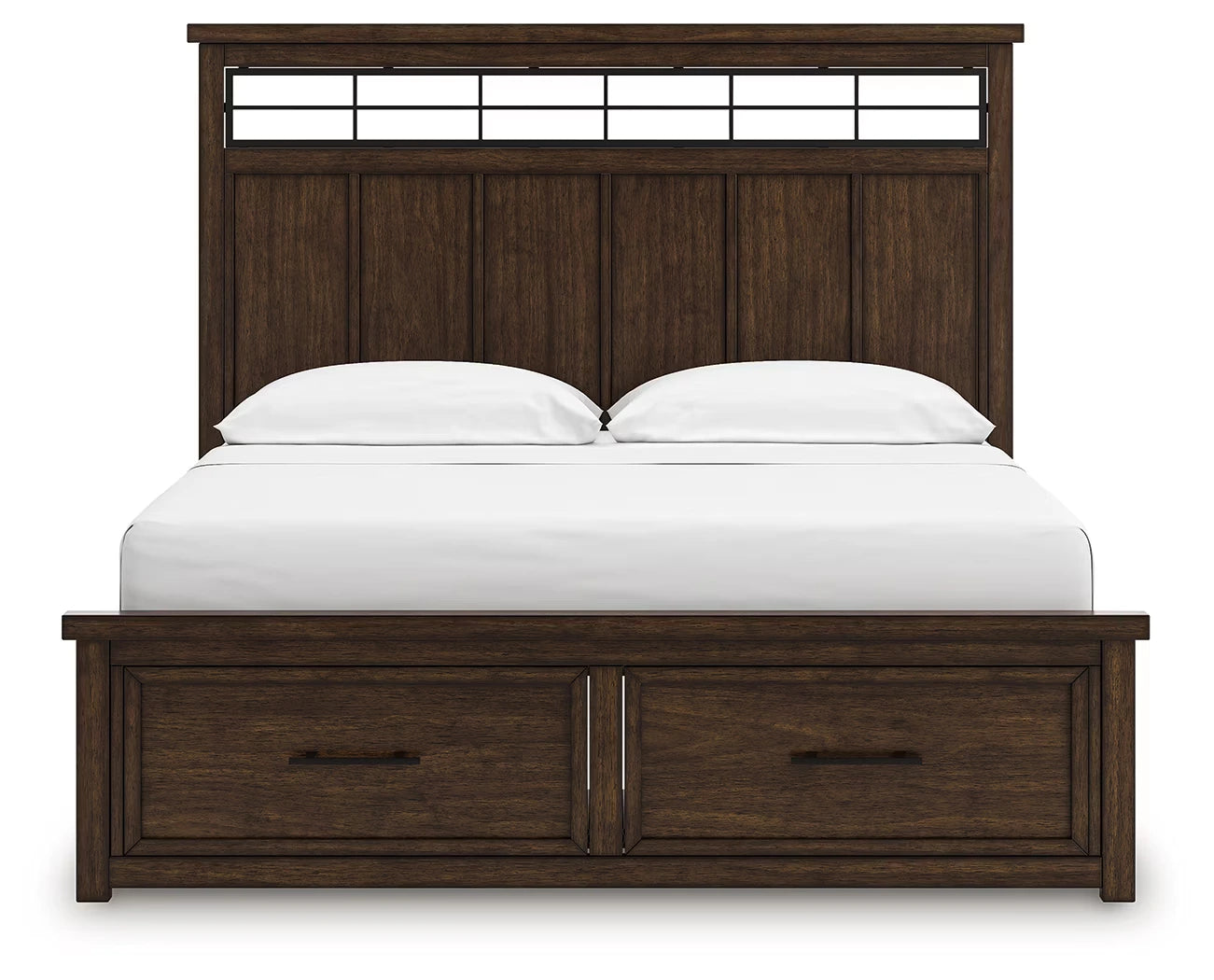 Taffenbrook - Medium Brown - California King Panel Storage Bed