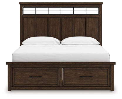 Taffenbrook - Medium Brown - California King Panel Storage Bed
