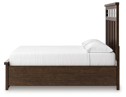 Taffenbrook - Medium Brown - California King Panel Storage Bed