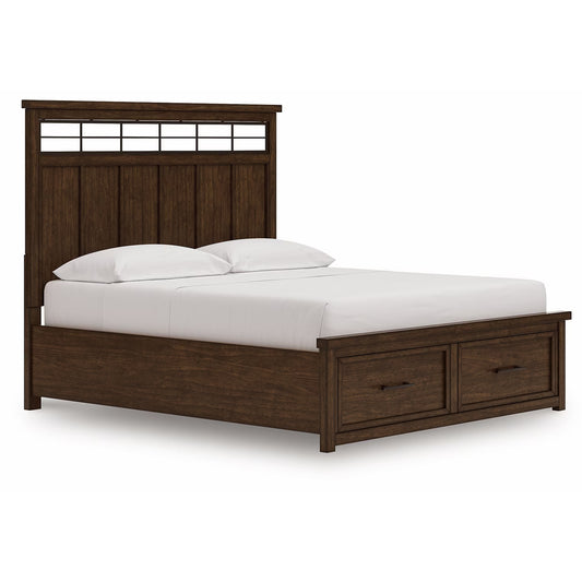 Taffenbrook - Medium Brown - California King Panel Storage Bed