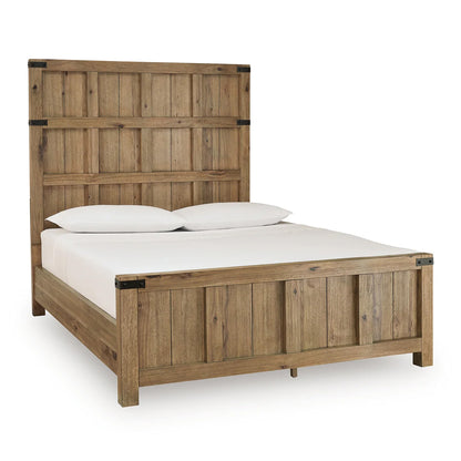 Ridgester - Queen Panel Bed - Light Brown