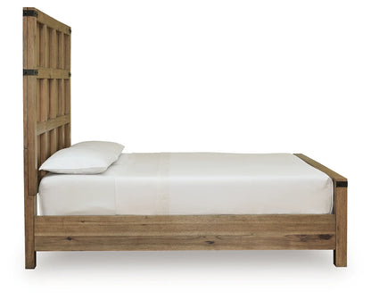 Ridgester - Queen Panel Bed - Light Brown