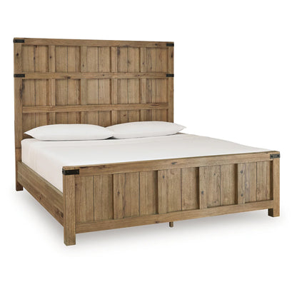 Ridgester - King Panel Bed - Light Brown