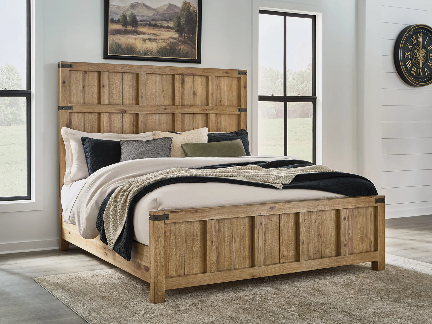 Ridgester - California King Panel Bed - Light Brown