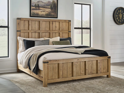 Ridgester - California King Panel Bed - Light Brown