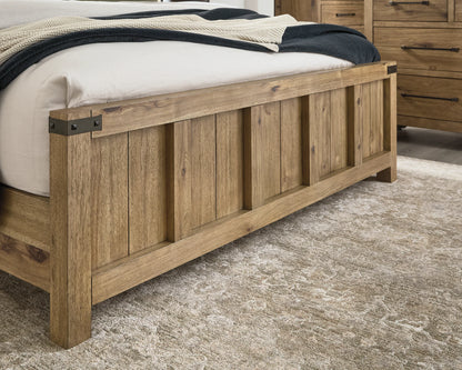 Ridgester - California King Panel Bed - Light Brown
