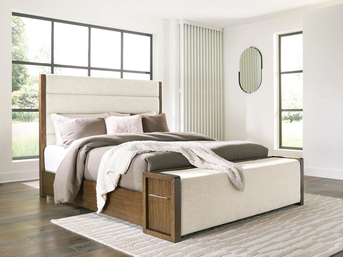 Marxmore - King Upholstered Storage Bed - Brown