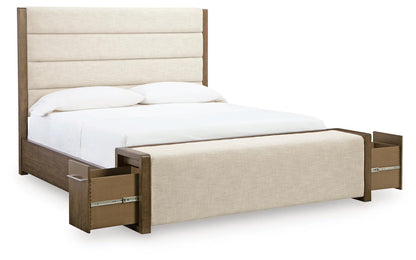 Marxmore - King Upholstered Storage Bed - Brown