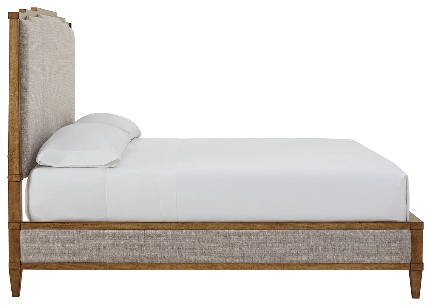 Sharlance - Light Brown - King Upholstered Panel Bed