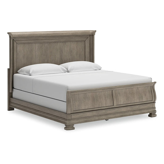 Lexorne - Gray - California King Sleigh Bed