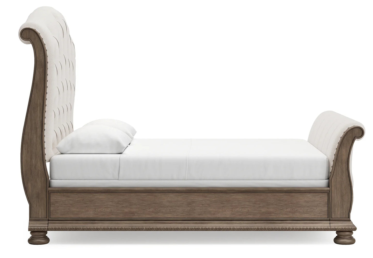 Ardenfield - Light Brown - Queen Upholstered Sleigh Bed