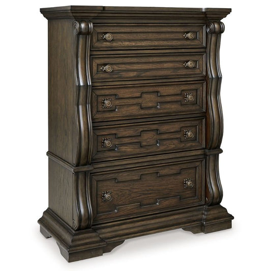 Maylee - Dark Brown - Five Drawer Chest