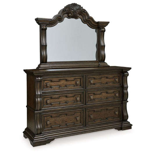 Maylee - Dark Brown - Dresser And Mirror