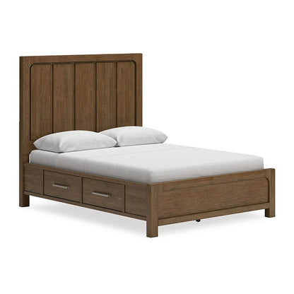 Cabalynn - Light Brown - Queen Panel Bed With Storage